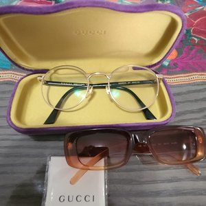 Gucci prescription plus  vintage solar glasses as bonus.  Cheap bunddle